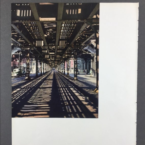 ! 1 Page/2 Sides from 1951 Photo Book, Lady in Gold Evening Gown, Third Ave View - Picture 2 of 4